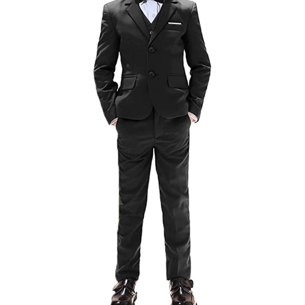 Boys Dark Grey Suit 2 Piece Set High Quality